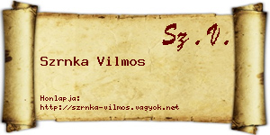 Szrnka Vilmos névjegykártya